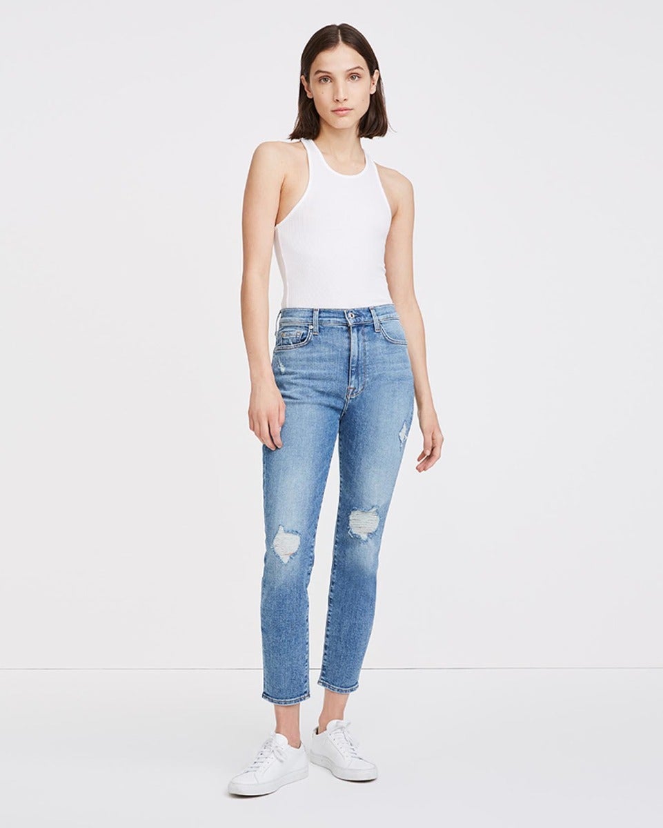 High Waist Ankle Skinny in Sloane Vintage | 7 For All Mankind