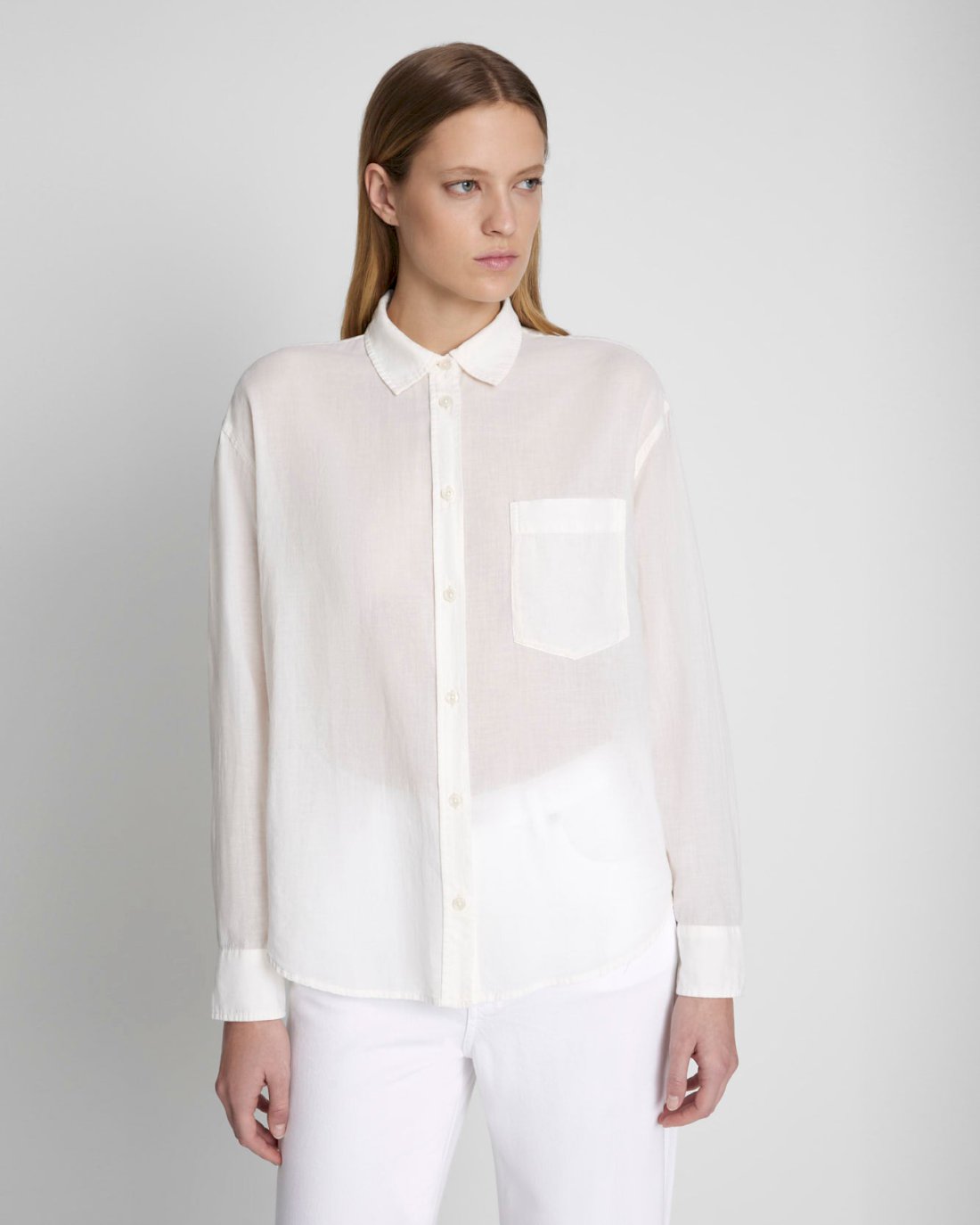 Women's White Button Up Tops