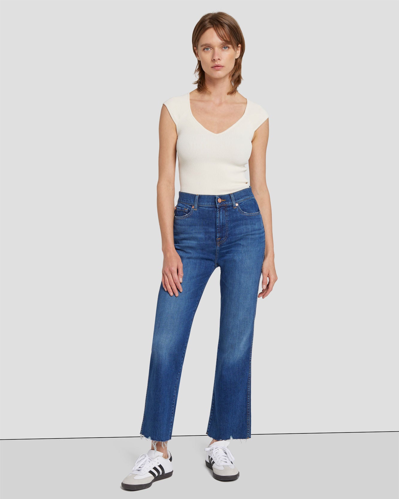 Slim Illusion High Waist Slim Kick in Highline | 7 For All Mankind