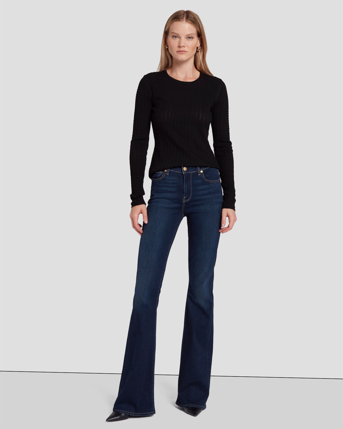 7 For All Mankind Slim Illusion High Rise Ankle Skinny Jeans