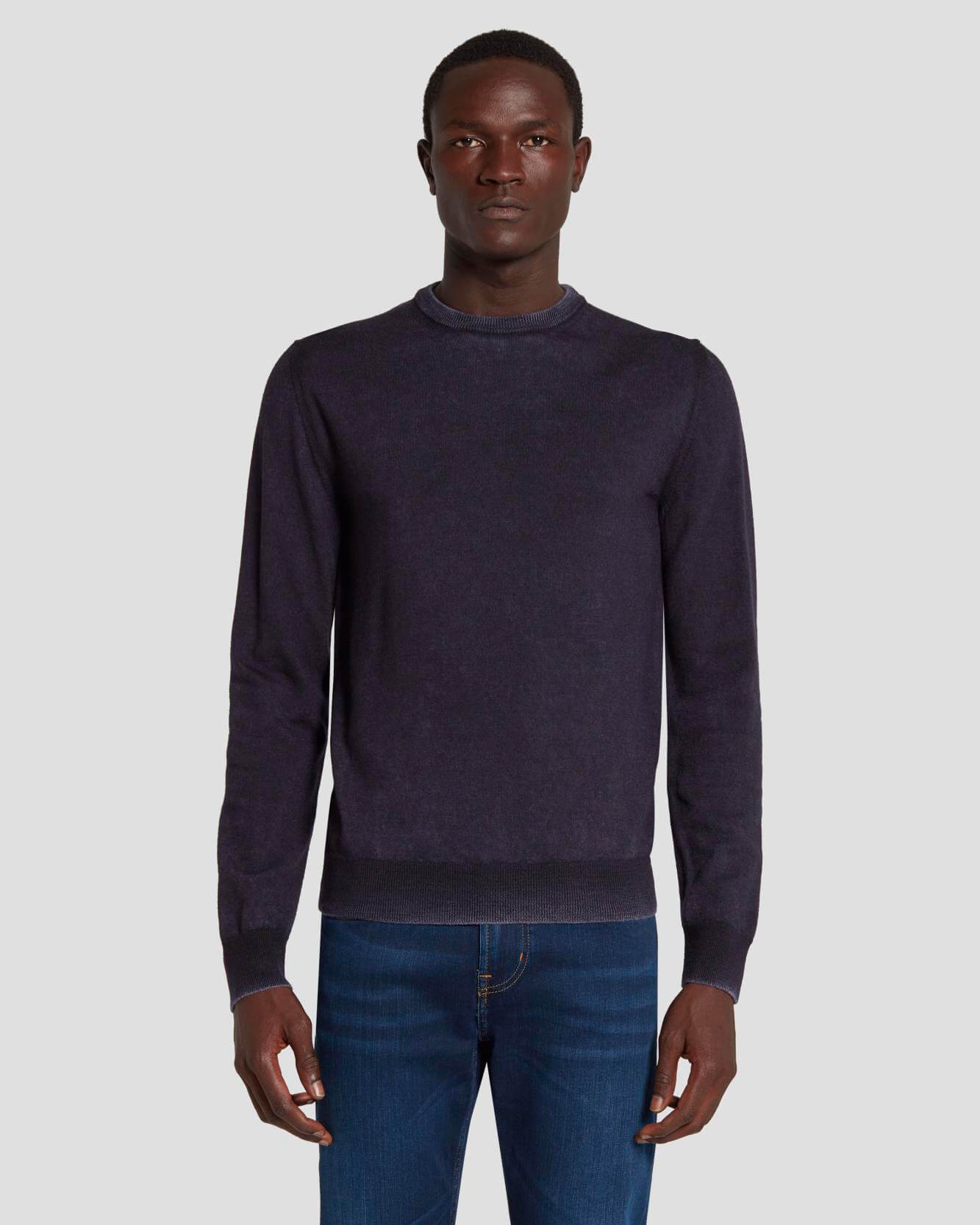Merino Wool Sweater in Navy | 7 For All Mankind