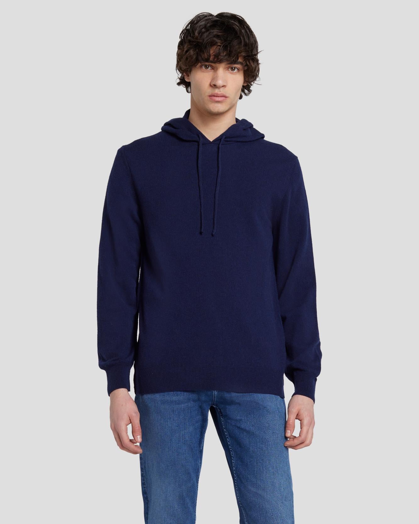 Cashmere Hoodie in Navy | 7 For All Mankind