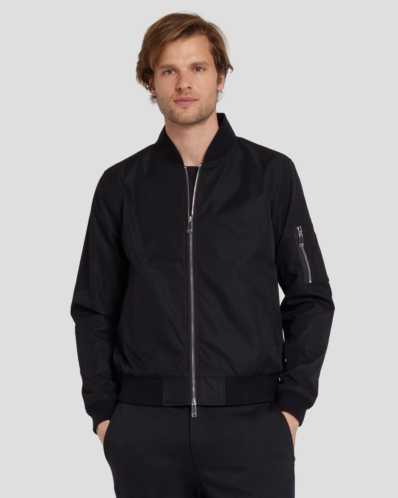 Dynamic Luxe Bomber Jacket in Black | 7 For All Mankind