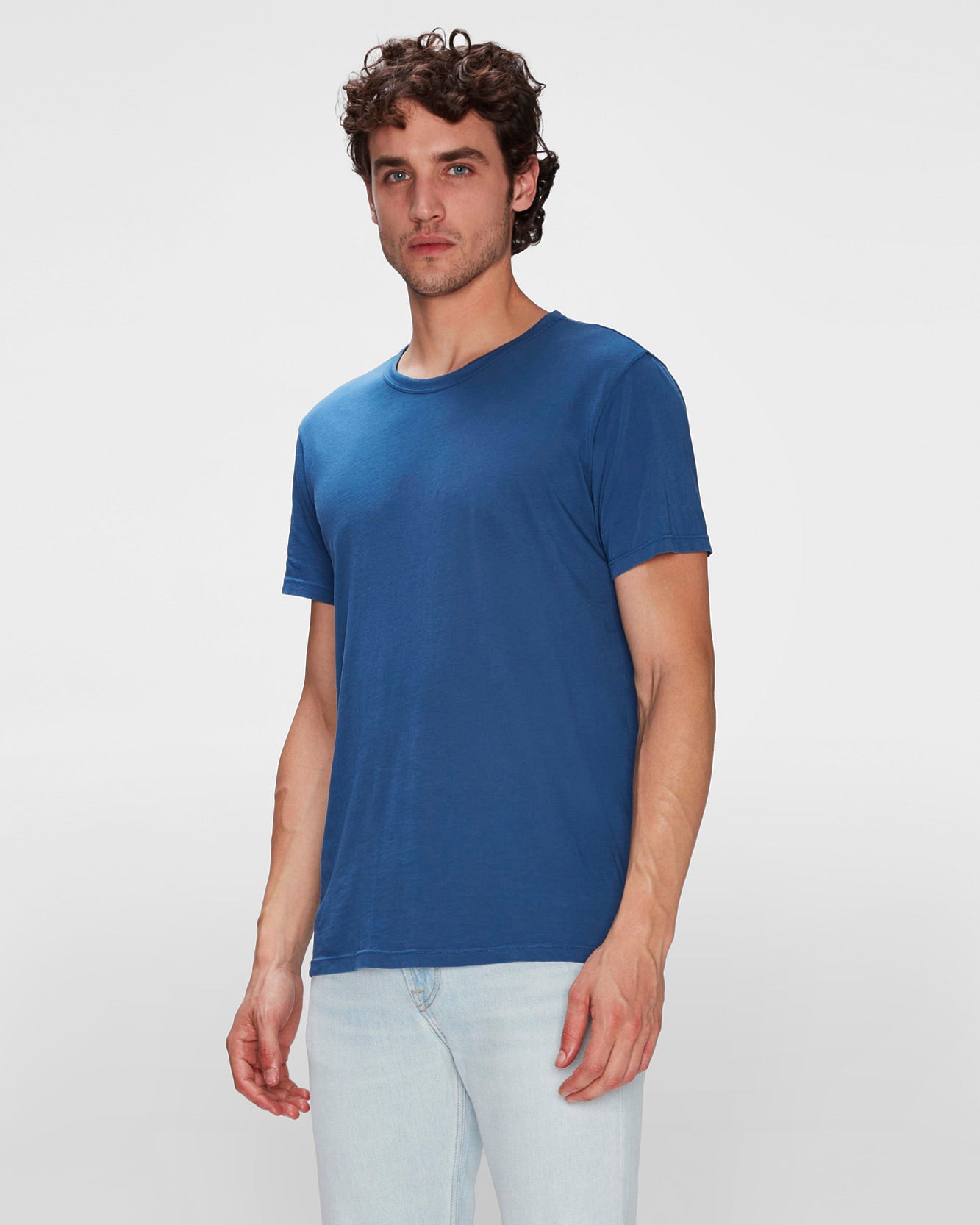 featherweight cotton tee in sea bed