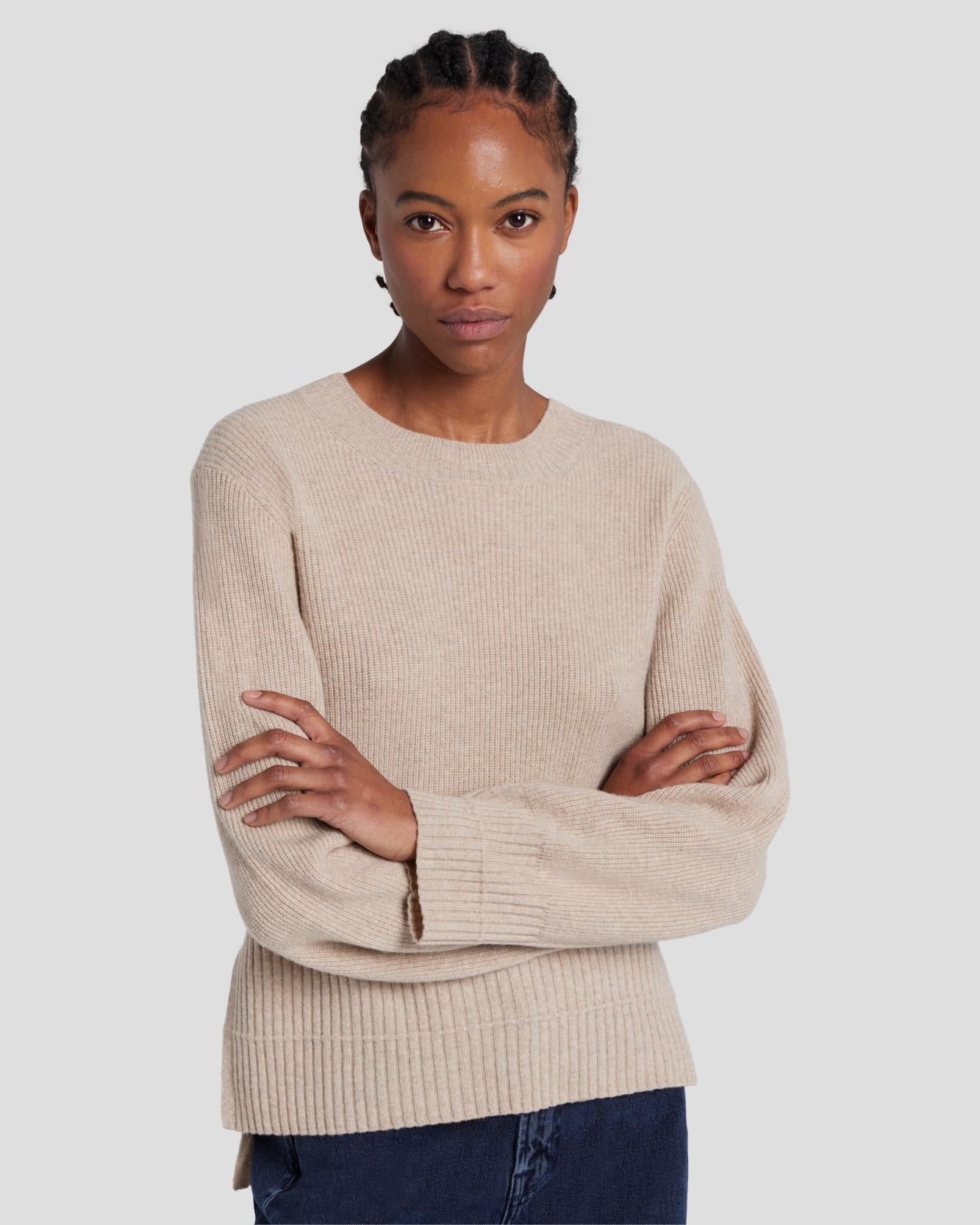 Oatmeal, Mens Cashmere V Sweater