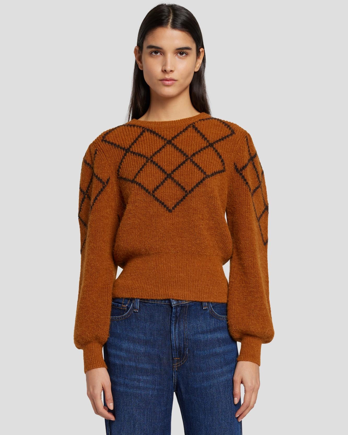 Diamond Sweater in Ginger | 7 For All Mankind