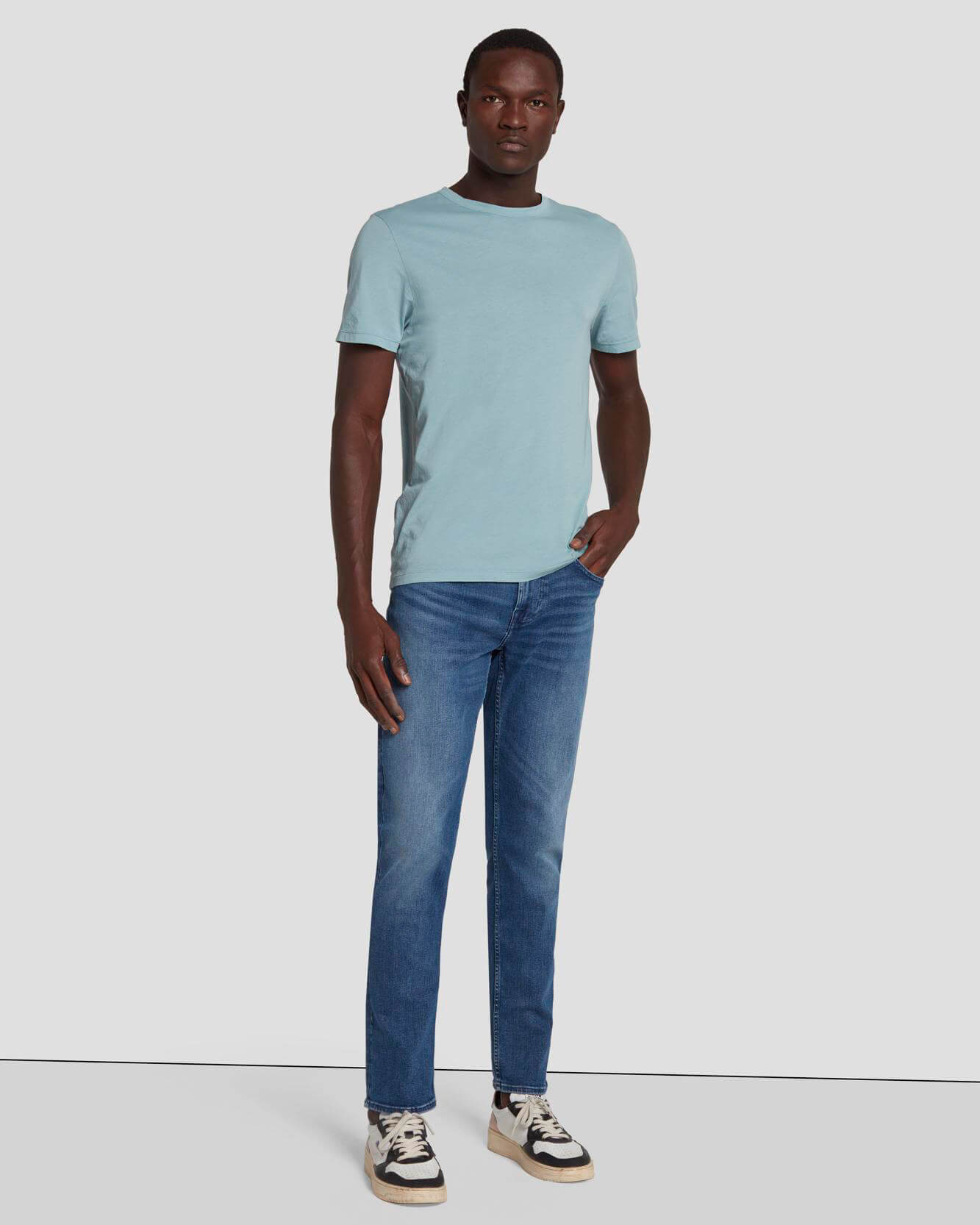 EarthKind Stretch Tek Slimmy Tapered in Maze | 7 For All Mankind