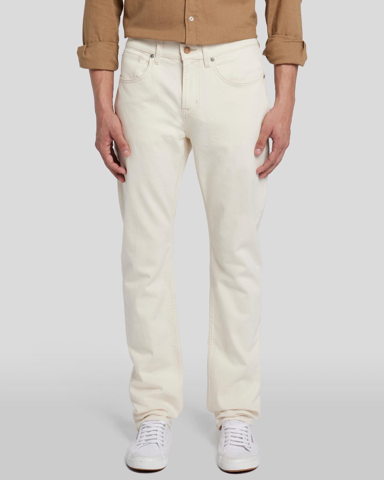 Cavani Milano White Long Stretch Denim Jeans - Clothing from House Of  Cavani UK