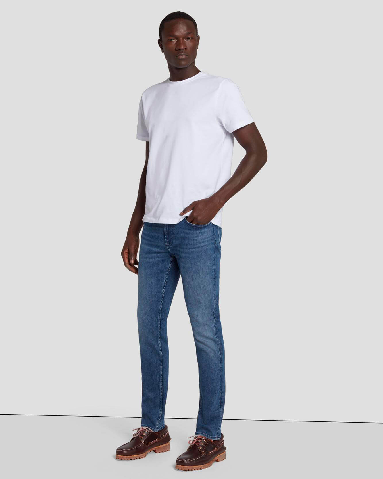 EarthKind Stretch Tek Paxtyn in Maze | 7 For All Mankind