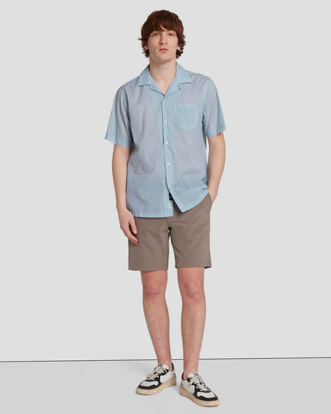 Airweft Twill Chino Short in Sea Bed