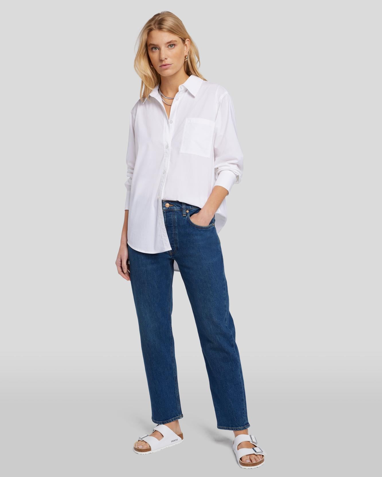 MANKIND Julia Boyfriend Jean in Bluebell | 7 For All Mankind