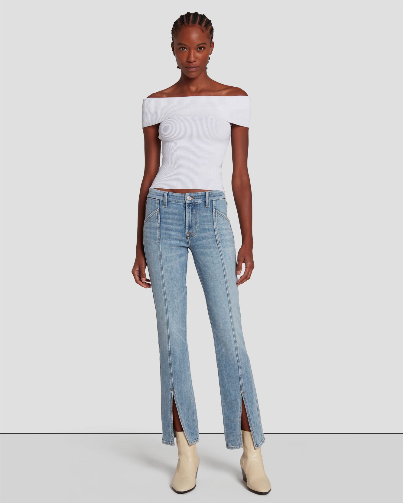 Broken Twill Kimmie Straight in De Ville | 7 For All Mankind