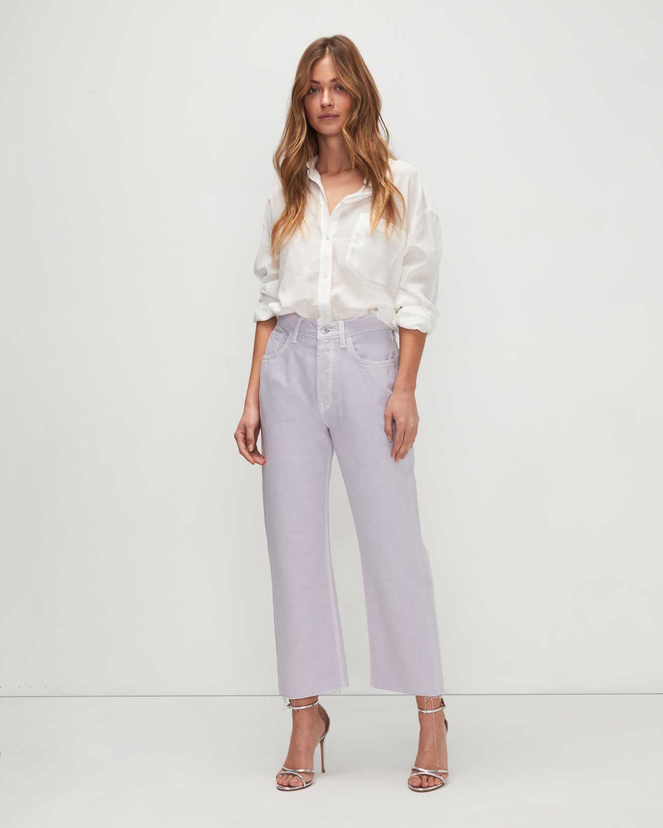 Magic Ankle Crop Skinny Pants in Lavender