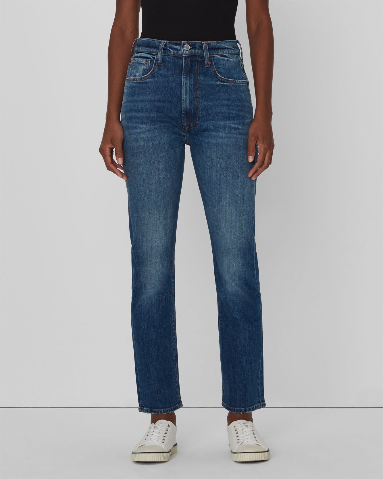 Beauty Denim Easy Slim Cropped In Pinyon | 7 For All Mankind