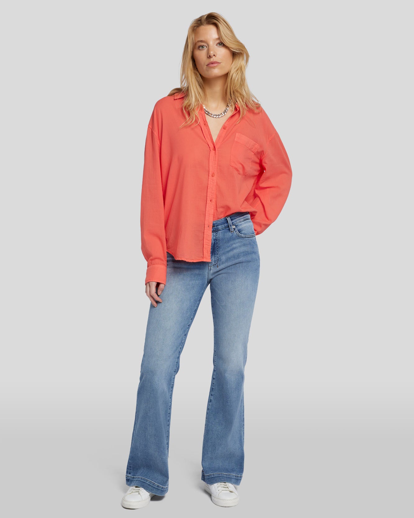 7 For All Mankind Seven For All Mankind Red Low Rise Slim Jeans, $190, STYLEBOP.com