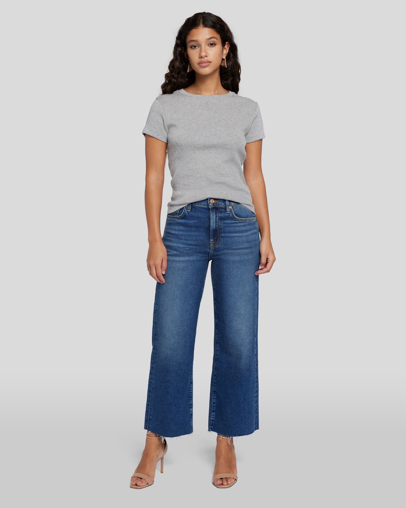 WIDE-LEG JEANS - Blue