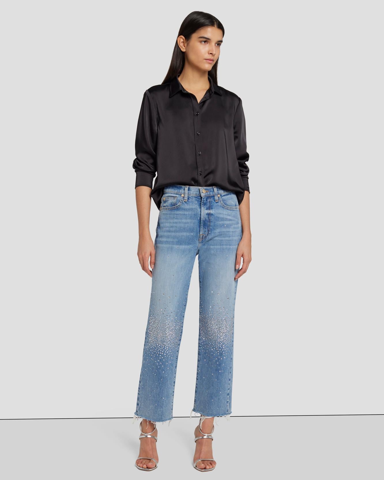 Logan Embellished Stovepipe in Ode To | 7 For All Mankind