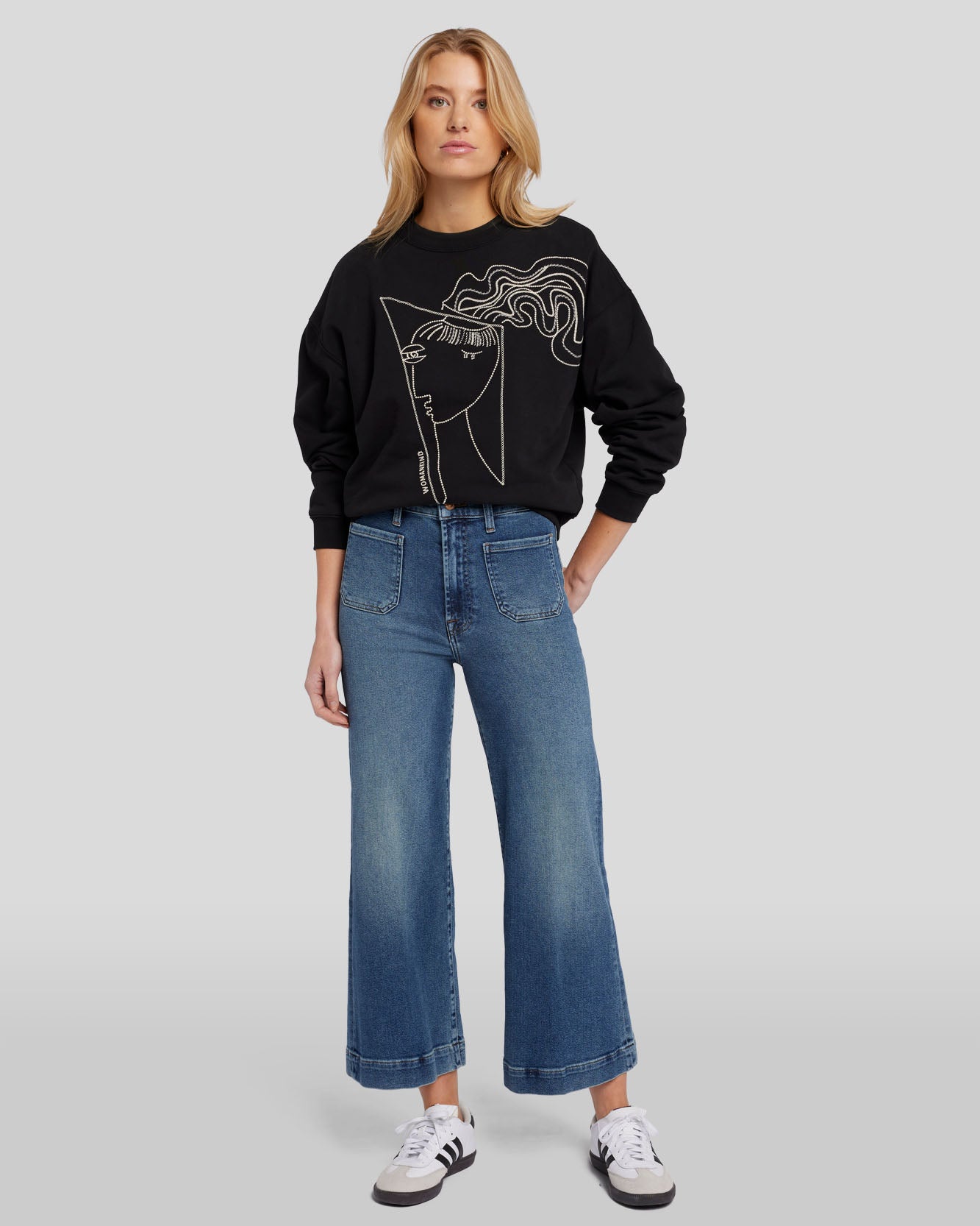 Luxe Vintage Ultra High Rise Cropped Jo in Sea Level | 7 For All Mankind