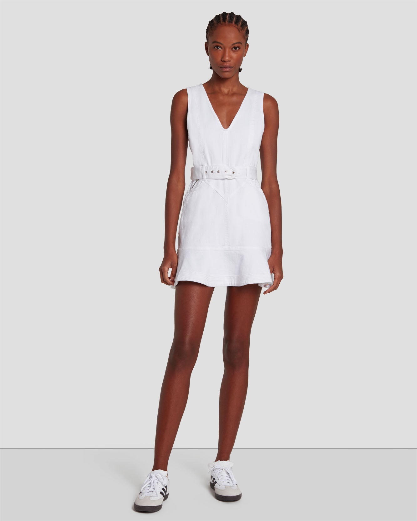 Pocket Dress In Brilliant White | 7 For All Mankind