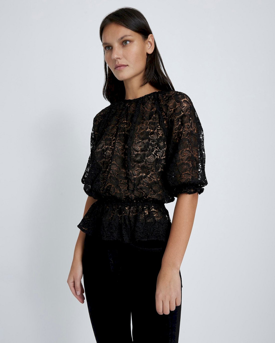 Soft | Top In Black Lace All Volume For 7 Mankind