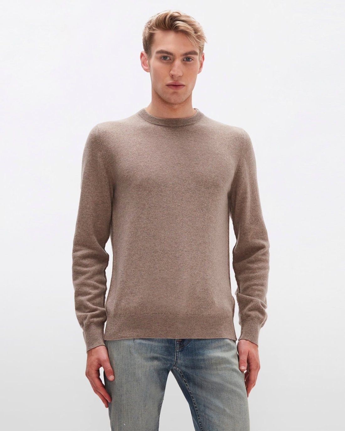 Cashmere Crew in Taupe | 7 For All Mankind