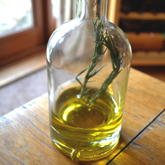 Reuse glass bottles to infuse oils