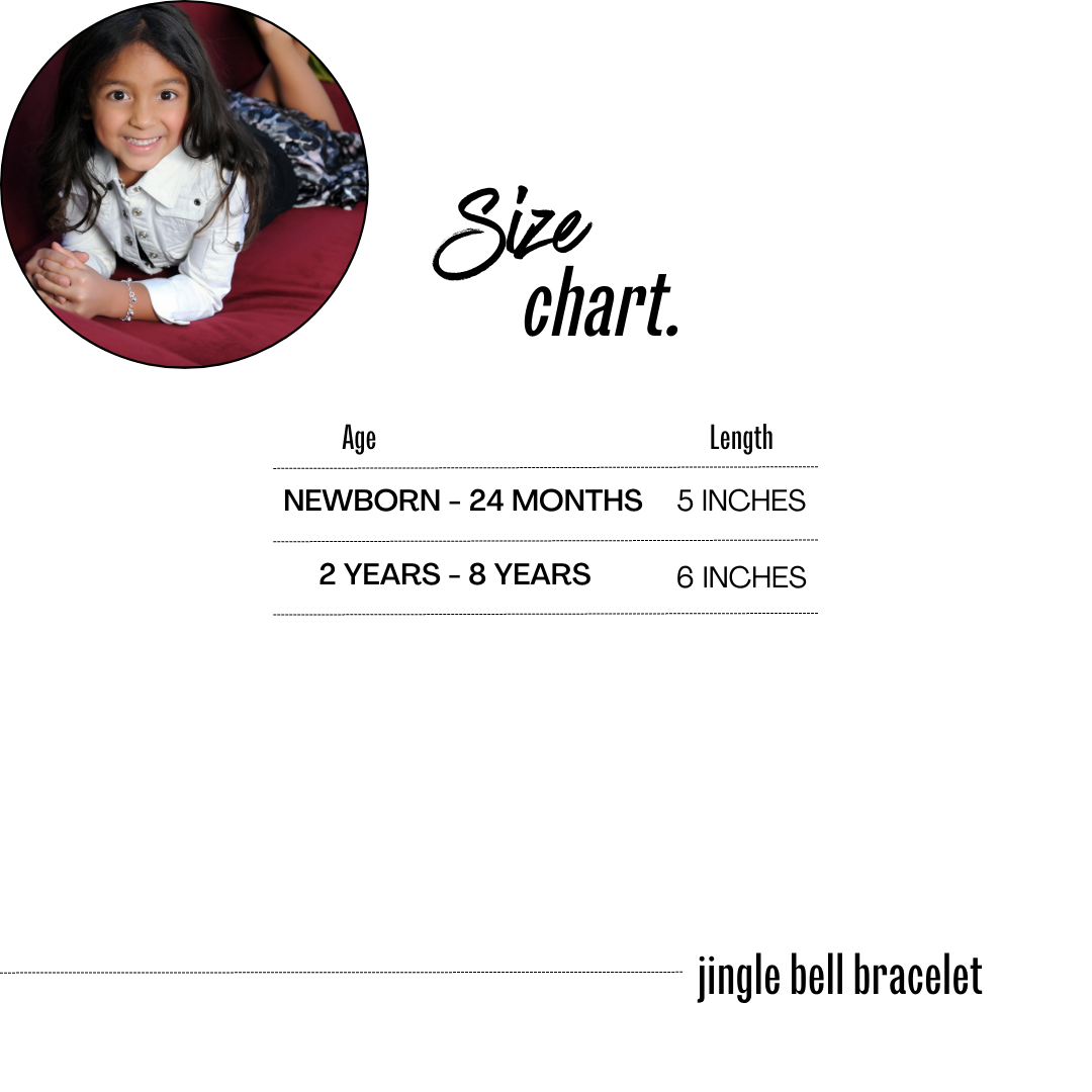 Size Chart for Jingle Bell Bracelet