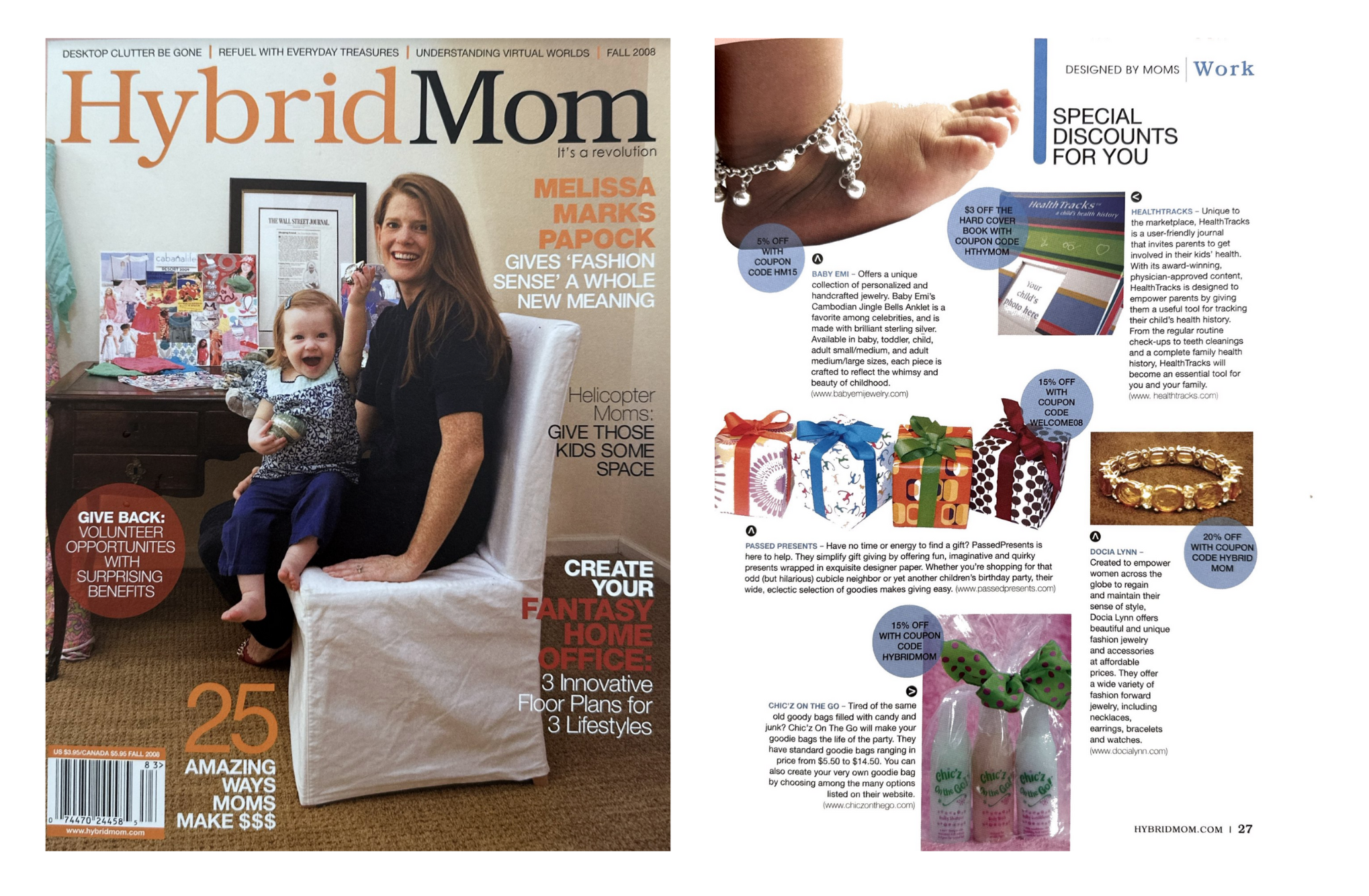 Baby Emi Jewelry Jingle Bell Anklet featured in Hybrid Mom Magazine