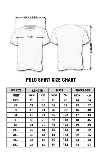 Size chart Polo Shirt