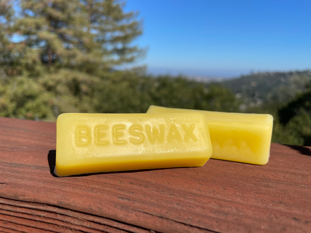All natural beeswax bar made by sustainably kept backyard honeybees