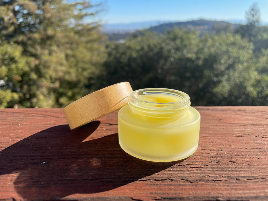 Natural beeswax salve hand cream made with organic coconut oil and organic olive oil