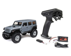 Axial SCX24 Jeep Wrangler JLU 4WD RTR Scale Mini Rock Crawler (Grey) - HackFab Hobbies