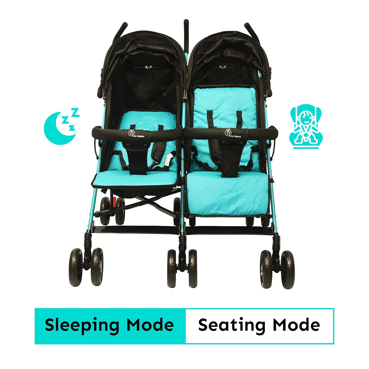 r for rabbit twin pram