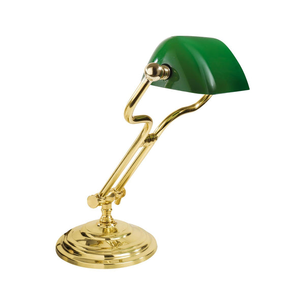 Lampe de bureau Scrivania en laiton de couleur bronze clair au design  vintage lampe de piano liseuse H:26 cm - Bronze clair brillant