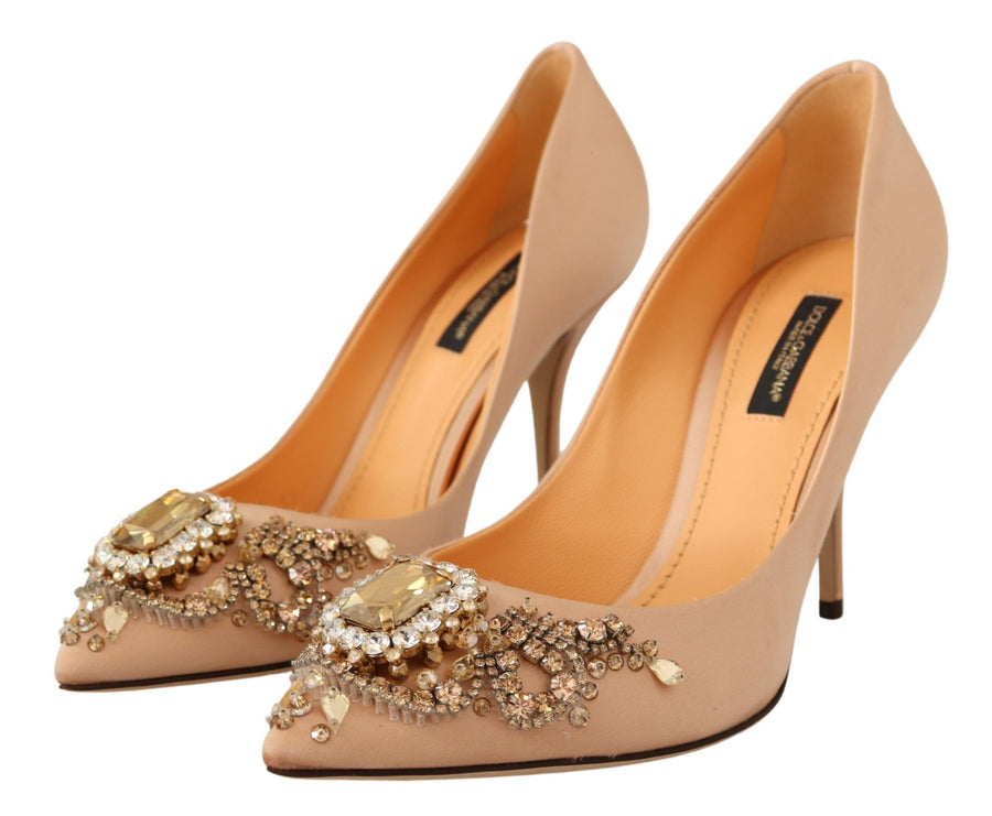 Dolce & Gabbana Nude Crystal Embellishment Pumps Shoes
