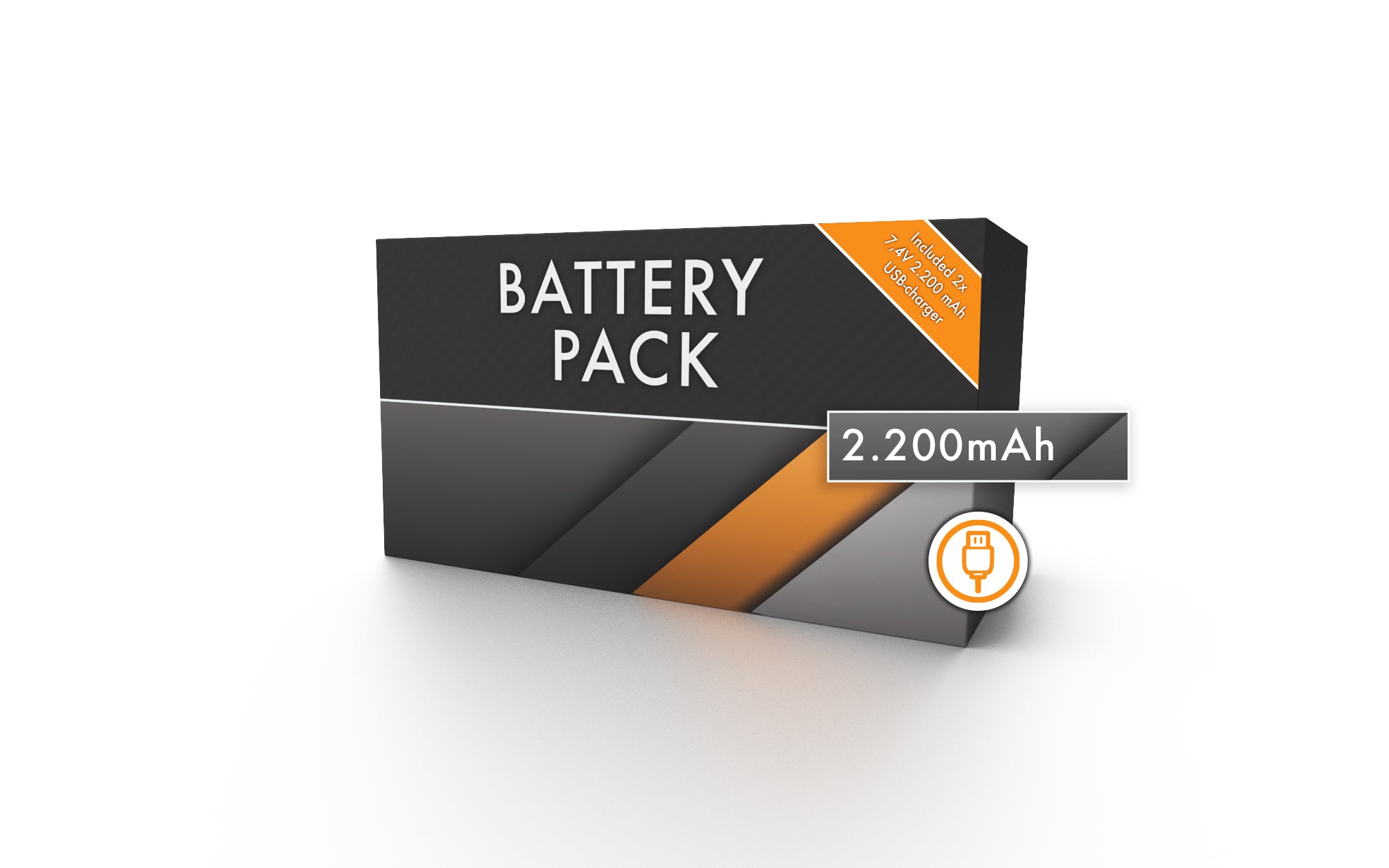 Ekstra batteripakke på 2.200 mAh- USB - BERTSCHAT DK product image