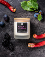 Henry & Co home fragrance black plum and rhubarb scented candle