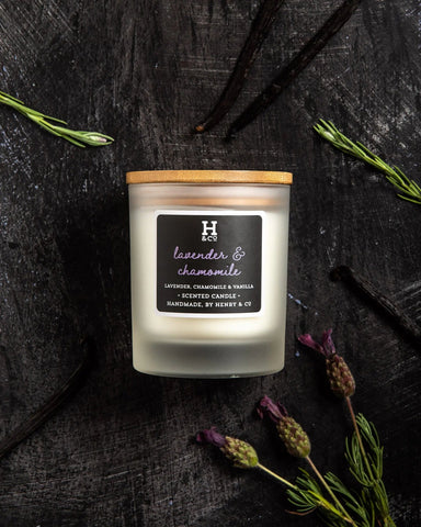 LAVENDER & CHAMOMILE SCENTED CANDLE