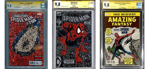 Amazing Spiderman #700 (Vol. 1) 9.8 Signature Series: Stan Lee, Spider-Man #1 (Vol. 1) 9.8 Signature Series: Stan Lee, True Believers: Amazing Fantasy #15 9.8 Signature Series: Stan Lee