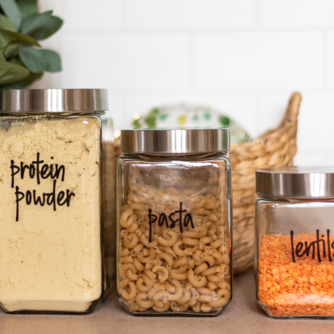 Label your storage jars for easy handling