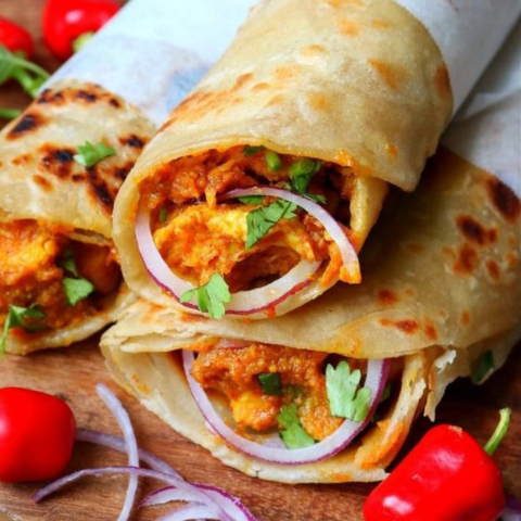 Vegetable Paratha Roll-Up