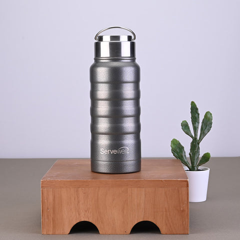 Stainless Steel Twister Bottle with an easy grip by Servewell