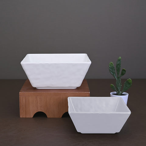 2 Piece Hammered Square Matte Bowl Set by Servewell