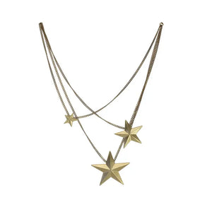 3 Star Gold Necklace - Mosai Boutique