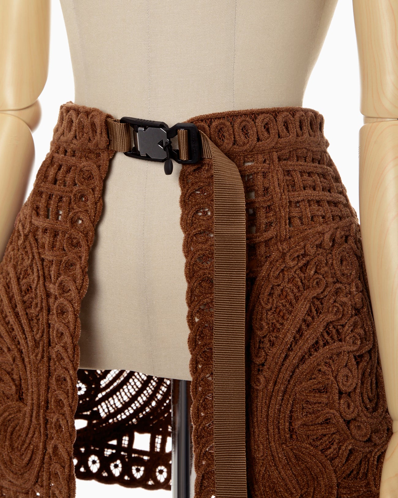 Mame Cord Embroidery Wrapped Skirt-