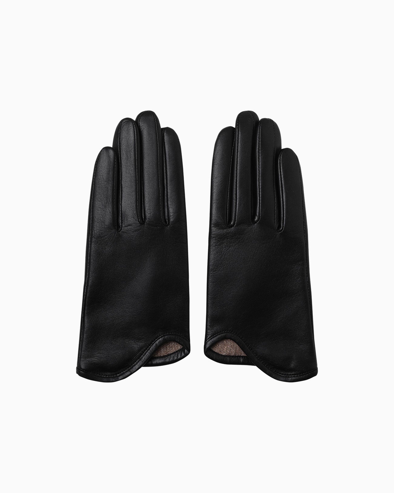 Plain Leather Gloves - black - Mame Kurogouchi