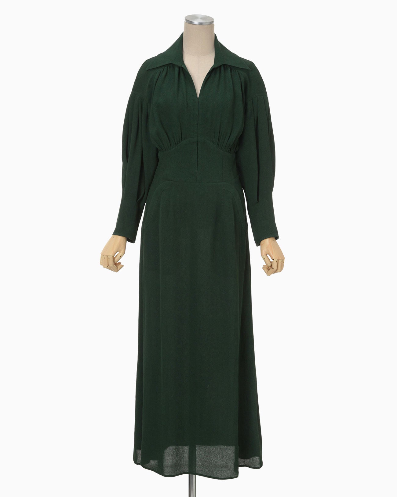 Stripe Jacquard Dress - green - Mame Kurogouchi