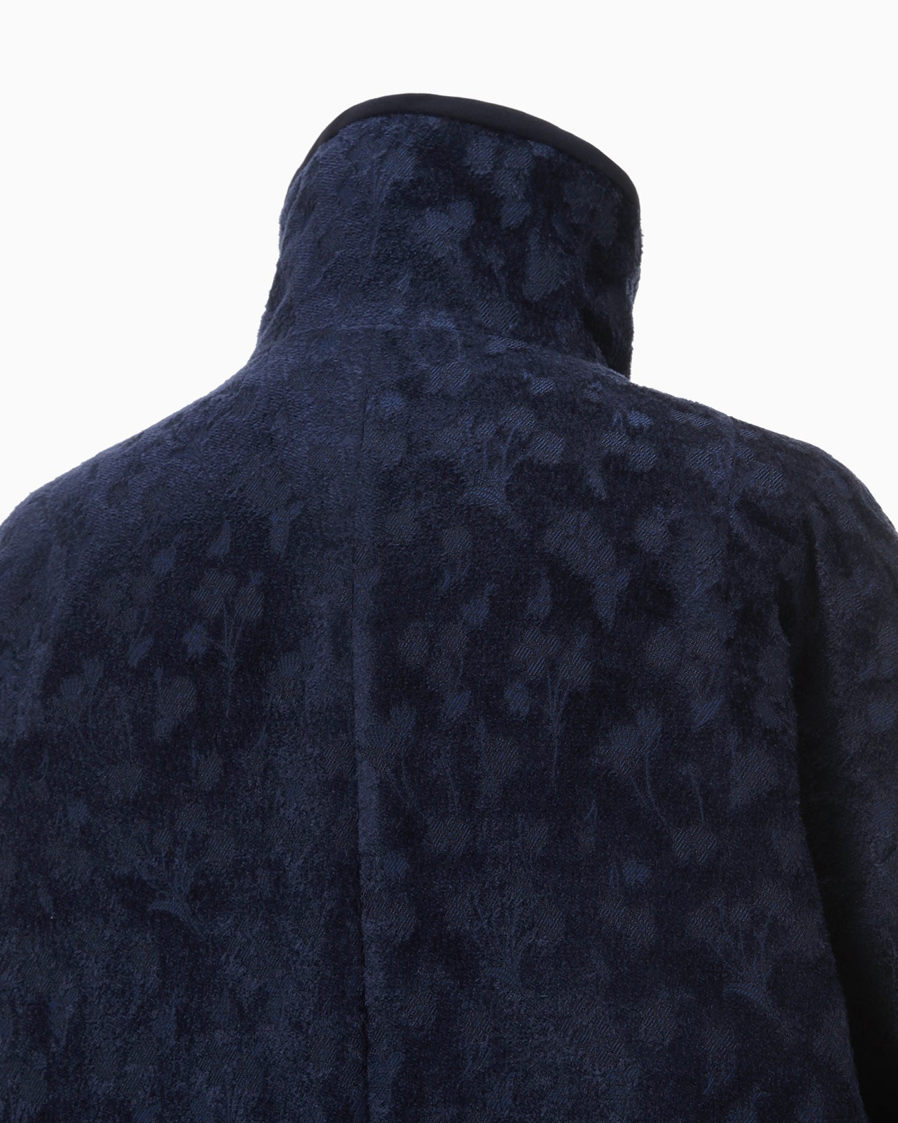 Floral Jacquard Coat - navy - Mame Kurogouchi