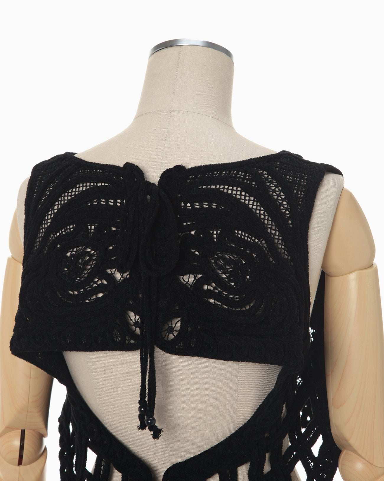 Cord Embroidery Vest - black - Mame Kurogouchi