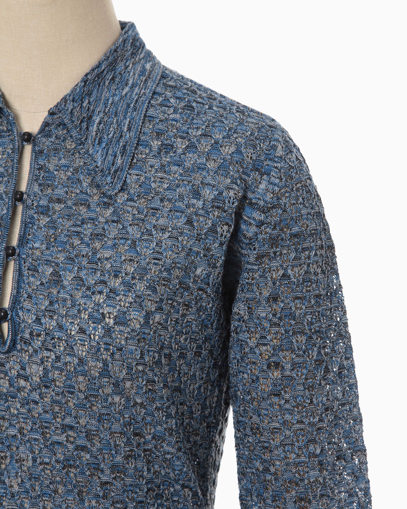 mame Multi-Pattern Knitted Shirt-